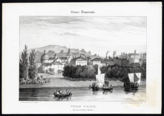 Antique Print-VIEW OF AIRE-SAINT SEVER-LANDES-GIRONDE-FRANCE-Ducourneau-1842