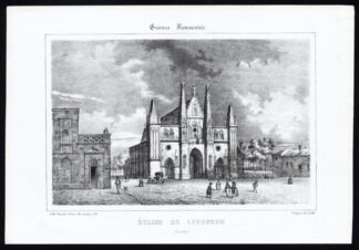 Antique Print-CHURCH-LIBOURNE-GIRONDE-FRANCE-Ducourneau-1842