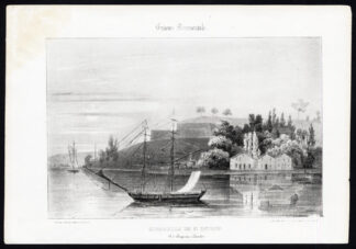 Antique Print-CITADEL-FORTRESS-SAINT ESPRIT-BAYONNE-SHIP-FRANCE-Ducourneau-1842