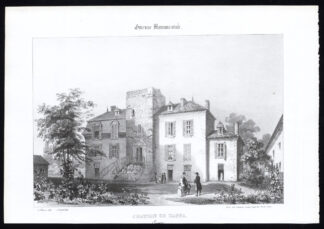 Antique Print-CASTLE-CANNA-LANDES-GIRONDE-FRANCE-Ducourneau-1842