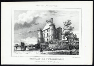 Antique Print-CASTLE-PEYREHORADE-DAX-LANDES-GIRONDE-FRANCE-Ducourneau-1842