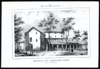 Antique Print-CHAPEL-HERMITAGE-AGEN-LOT ET GARONNE-FRANCE-Ducourneau-1842