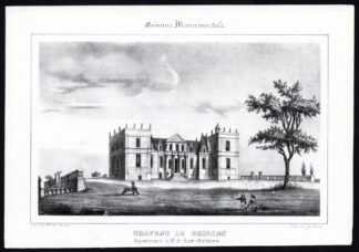 Antique Print-CASTLE-GRISSAC-LUR SALUCES-FRANCE-Ducourneau-1842