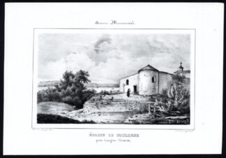 Antique Print-CHURCH-TOULENNE-LANGON-GIRONDE-AQUITAINE-FRANCE-Ducourneau-1842