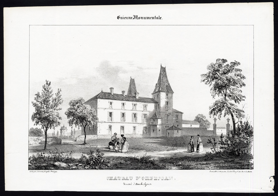 Bb13652 416x294 Antique Print-CASTLE-ORBESSAN-AUCH-GERS-FRANCE-Ducourneau-1842