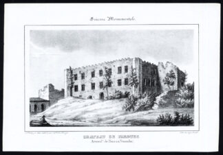 Antique Print-CASTLE-FARGUES-BAZAS-GIRONDE-AQUITAINE-FRANCE-Ducourneau-1842