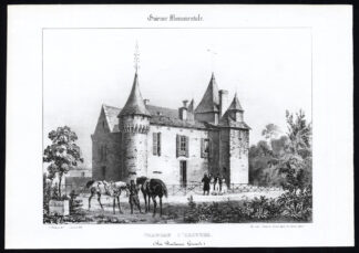 Antique Print-CHATEAU OLIVIER-WINE-GIRONDE-AQUITAINE-FRANCE-Ducourneau-1842