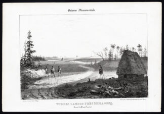 Antique Print-MAGESCQ-DAX-LANDES-AQUITAINE-FRANCE-STILTWALKERS-Ducourneau-1842