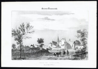 Antique Print-VIEW OF SARAMON-AUCH-GERS-MIDI PYRENEES-FRANCE-Ducourneau-1842