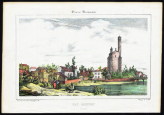 Antique Print-VIEW OF CAPBRETON-LANDES-AQUITAINE-FRANCE-Ducourneau-1842