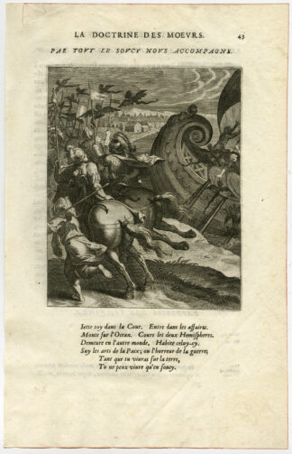 Antique Print-CONCERN-DEVIL-DEMON-SOLDIER-CAVALRY-van Veen-Daret-1646