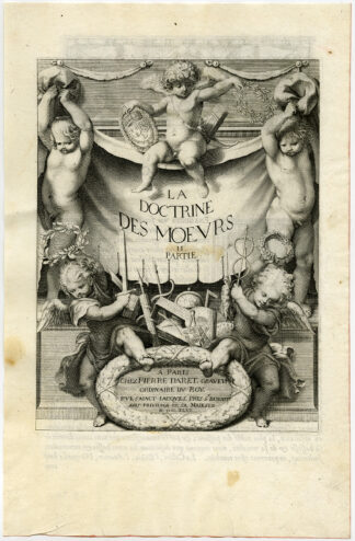 Antique Print-TITLE ENGRAVING-CADUCEUS-FASCES-PUTTI-WREATH-van Veen-Daret-1646