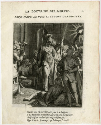 Antique Print-AVOID VICE-KNOW IT-CARDINAL SINS-ATHENA-van Veen-Daret-1646