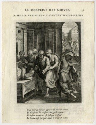 Antique Print-LOVE-VIRTUE-ATHENA-CROWN-RICHES-COIN-van Veen-Daret-1646
