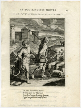 Antique Print-LOVE-SHEEP-LYRE-SONGBOOK-SHEPHERD-van Veen-Daret-1646