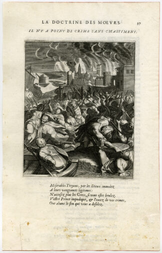 Antique Print-CRIME-PUNISHMENT-HELEN-TROY-BATTLE-van Veen-Daret-1646