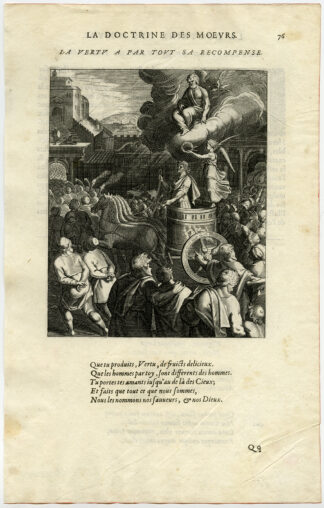 Antique Print-ROMAN ARMY-VICTORIOUS-ENTER CITY-VICTORY ANGEL-van Veen-Daret-1646