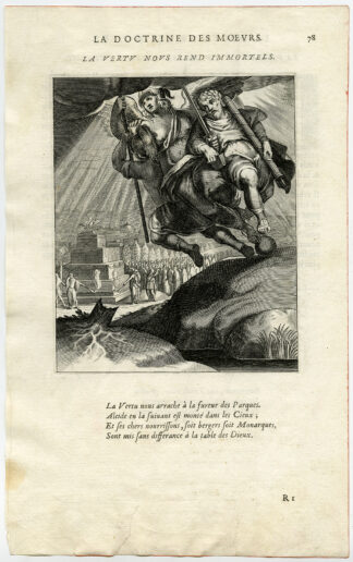Antique Print-VIRTUE-IMMORTAL-HEAVEN-ANGEL-FASCES-BURIAL-van Veen-Daret-1646