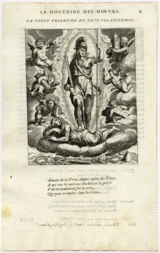 Antique Print-VIRTUE-TRIUMPH-VIRTUS-FORTUNA-GUBERNACULUM-van Veen-Daret-1646