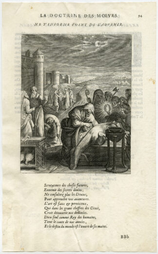 Antique Print-AUGURY-READING ENTRAILS-DIVINATION-ASTROLOGY-van Veen-Daret-1646