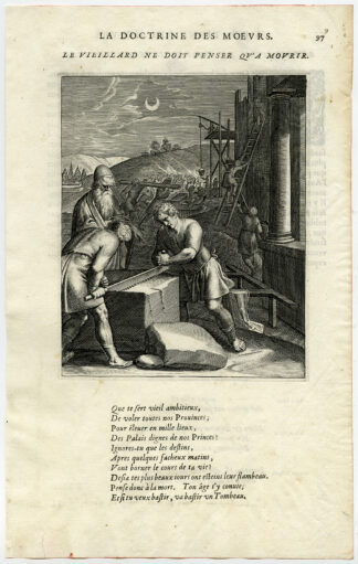 Antique Print-LIFE-DEATH-SAW-BOULDER-CONSTRUCTION-van Veen-Daret-1646
