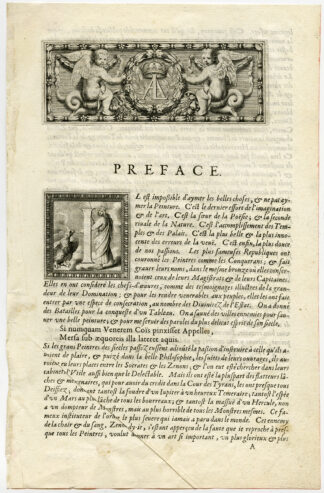 Antique Print-CHERUB-MONOGRAM AL-CROWN-QUEEN-EAGLE-SCEPTRE-van Veen-Daret-1646