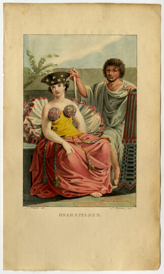 Antique Print-OTAHEITE-TAHITI-NATIVE-COSTUME-Kuyper-Portman-1802