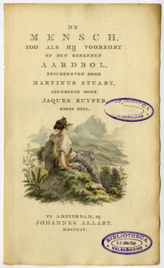 Antique Print-FEMALE-MOUNTAIN LANDSCAPE-SHILEDING EYES-Kuyper-Portman-1804