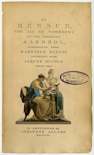 Antique Print-CLASSICAL-FEMALE-READING-ATHENA-Kuyper-Portman-1802