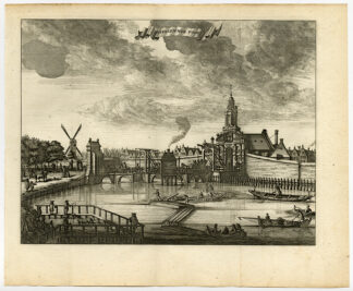 Antique Print-HARLEM GATE-HAARLEM-AMSTERDAM-Commelin-1726
