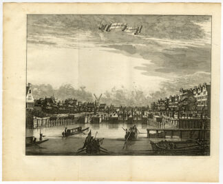 Antique Print-AMSTEL SLUICE-BRIDGE-AMSTERDAM-Commelin-1726