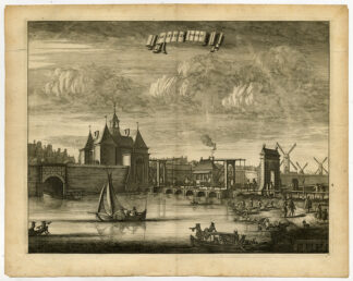 Antique Print-LEIDEN GATE-AMSTERDAM-Commelin-1726