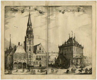 Antique Print-OLD CITY HALL-WAAG-DAM SQUARE-AMSTERDAM-Commelin-1726