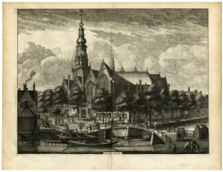 Antique Print-OLD CHURCH-AMSTERDAM-Commelin-1726