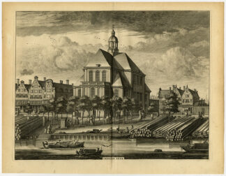 Antique Print-OOSTERKERK-AMSTERDAM-WITTENBURGERGRACHT-Commelin-1726