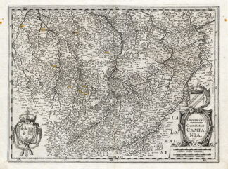 Antique Map-FRANCE-CHAMPAGNE-Hondius-1636
