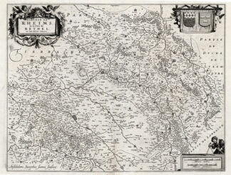 Antique Map-FRANCE-RHEIMS-REIMS-RETHEL-Hondius-1633