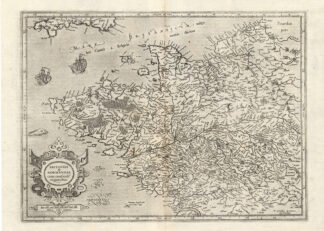 Antique Map-FRANCE-BRITTANY-NORMANDY-Mercator-1636