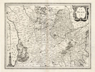 Antique Map-FRANCE-BEAUCE-Hondius-Janssonius-1636