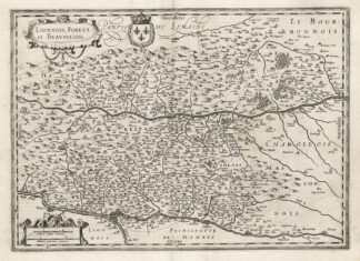Antique Map-FRANCE-LYON-BEAUJOLAIS-Hondius-Jansson-1633