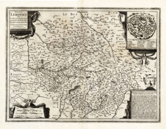 Antique Map-FRANCE-LYMOGES-LIMOGES-Hondius-Jansson-1636