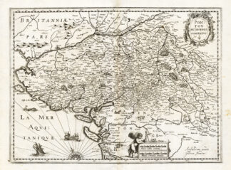 Antique Map-FRANCE-POITOU-Hondius-Janssonius-1636