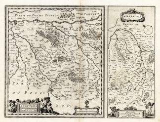 Antique Map-FRANCE-LOUDONOIS-MIREBEAU-Hondius-1636