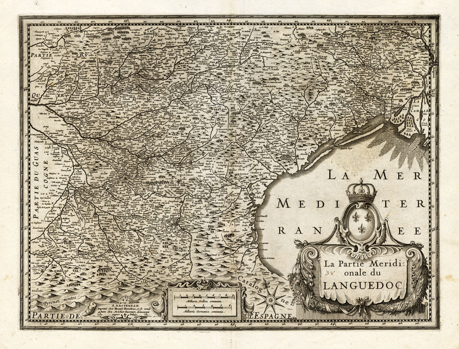 Eb01716a 416x316 Antique Map-FRANCE-LANGUEDOC-SOUTH-REGION-Hondius-Janssonius-1636