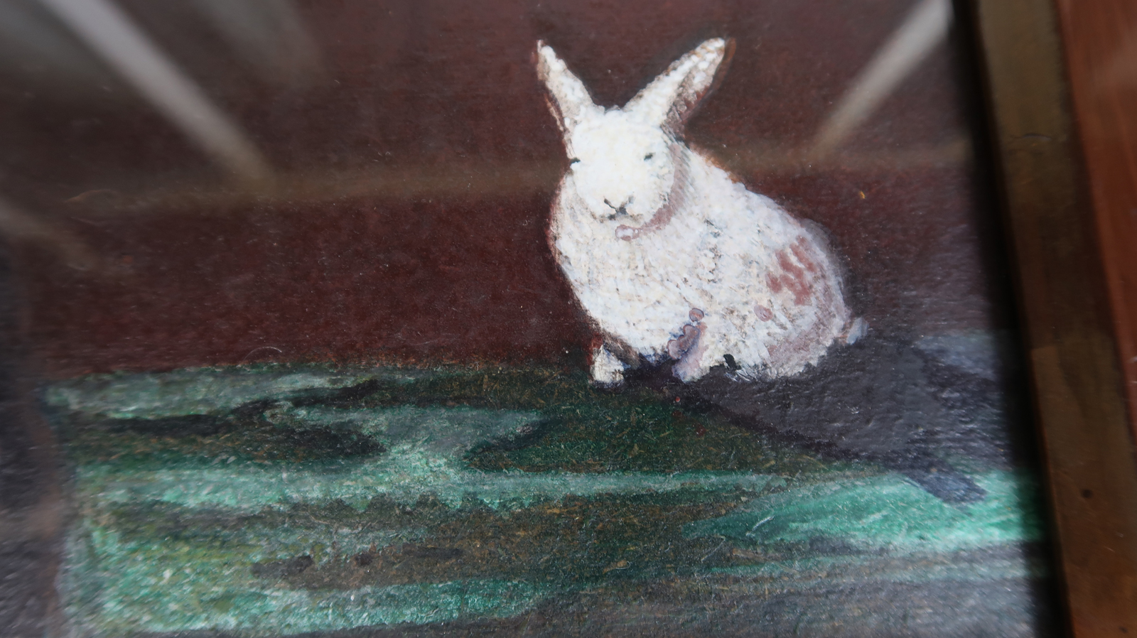 , Original Gouache Painting-LAUGHING AT A SNOW RABBIT-Gottfried Wiegand-1978, Pictura Antique Prints