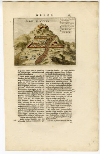 Antique Print-MOUNT CINTHUS-DELOS-GREECE-Decker-1688