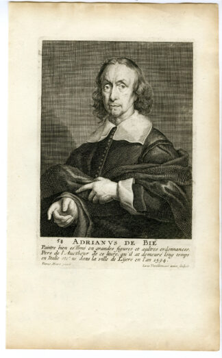 Antique Print-PORTRAIT-PAINTER-ADRIANUS DE BIE-Vorstermans-1694
