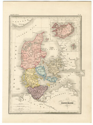 Antique Print-ANTIQUE MAP-DENMARK-Malte Brun-1847