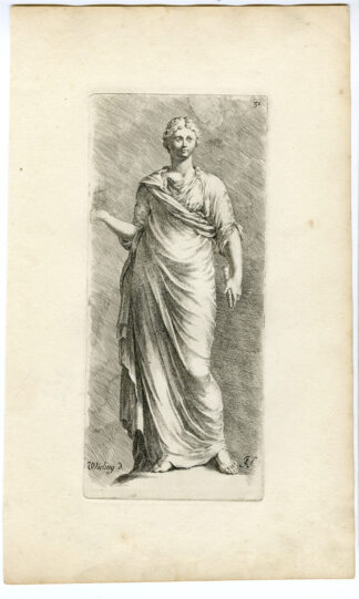 Antique Print-MYTHOLOGY-MUZE-URANIA-de Bisschop-1668