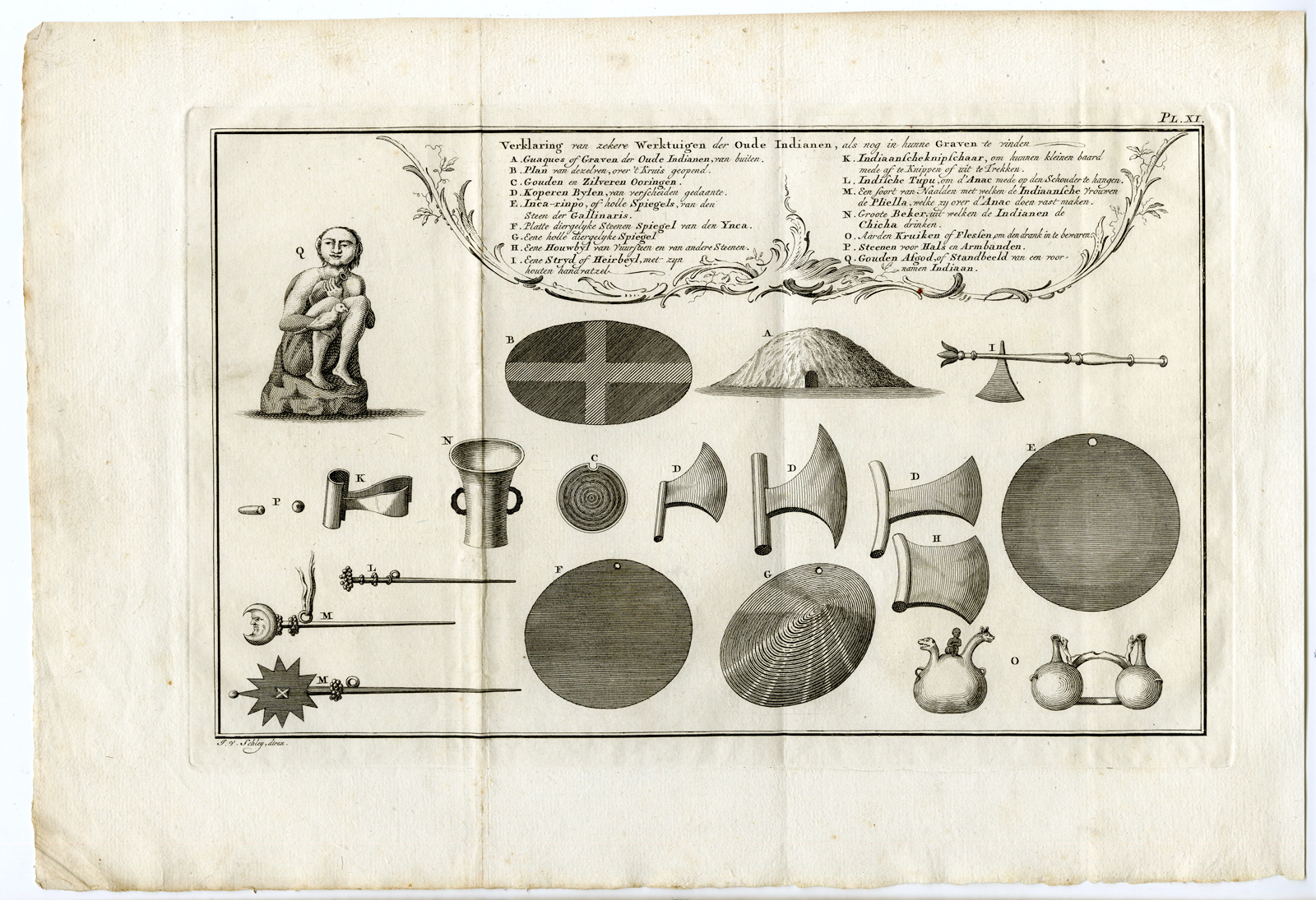 , Antique Print-TOOLS OF INDIANS-AMERICA-Diderot-1774, Pictura Antique Prints